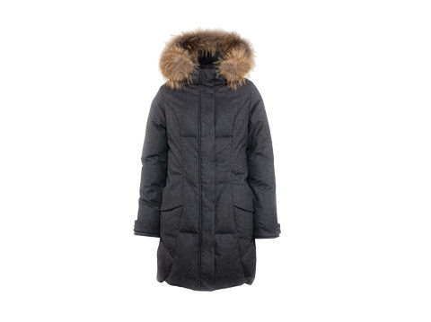 女款羽絨服，外貿(mào)可脫卸貉子毛羽絨服