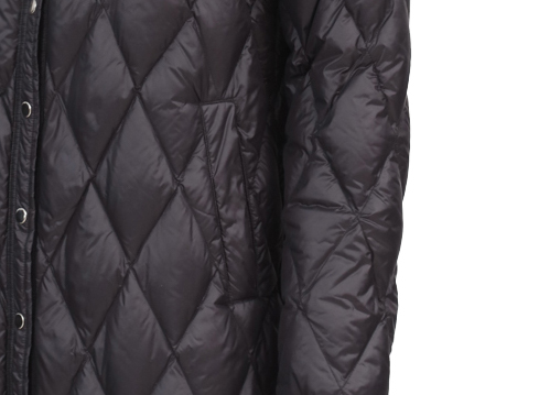 黑色立領(lǐng)女士加長(zhǎng)款羽絨服生產(chǎn)廠家