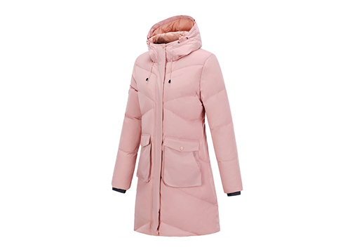 品牌羽絨服防風(fēng)防水女士加長(zhǎng)款羽絨服定制加工