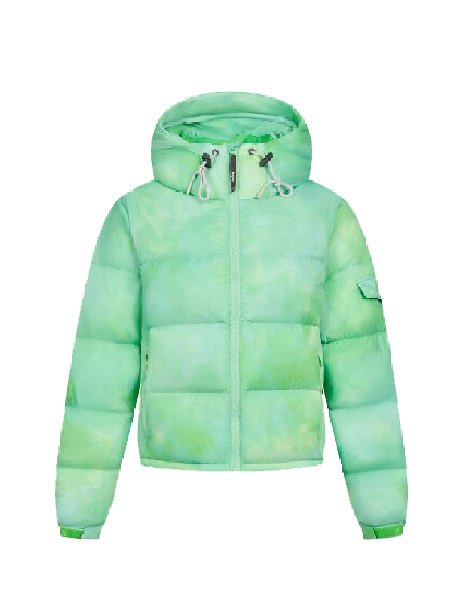 羽絨服源頭工廠一站式代工扎染短款羽絨服